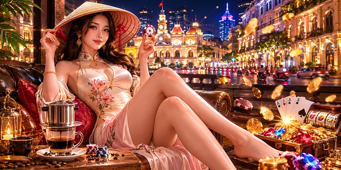 Người dùng tại TP.HCM chơi casino trên ứng dụng điện thoại với nón lá truyền thống